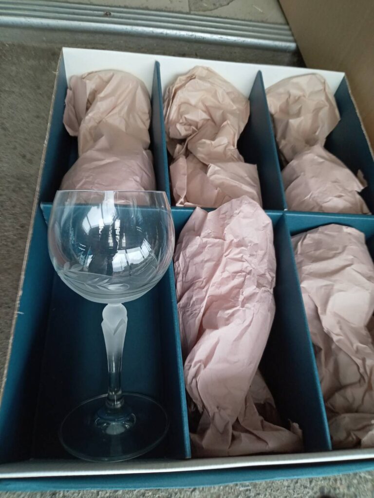 グラビュール加工のワイングラス