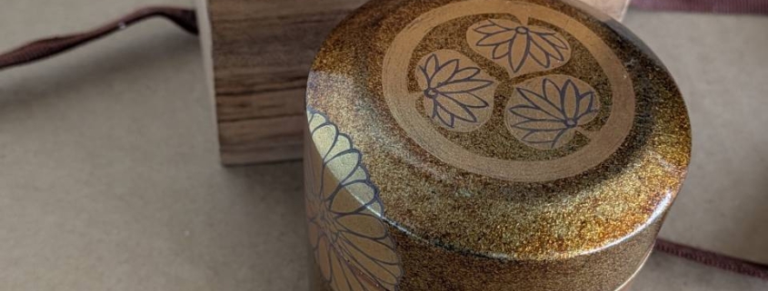 蒔絵棗 桐箱付き 茶道具 蒔絵茶入 金地蒔絵 実家整理