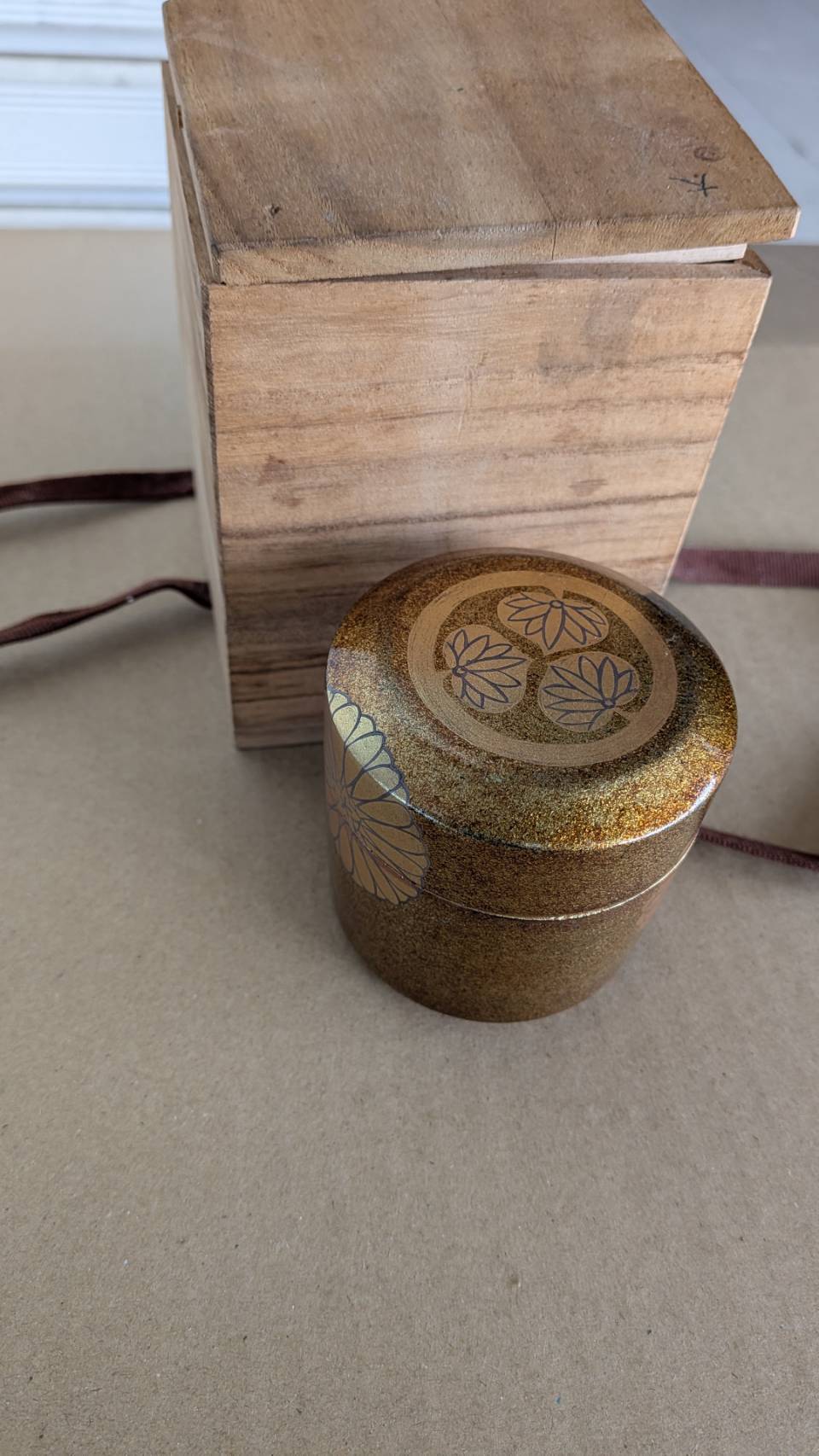 蒔絵棗 桐箱保管 茶道具